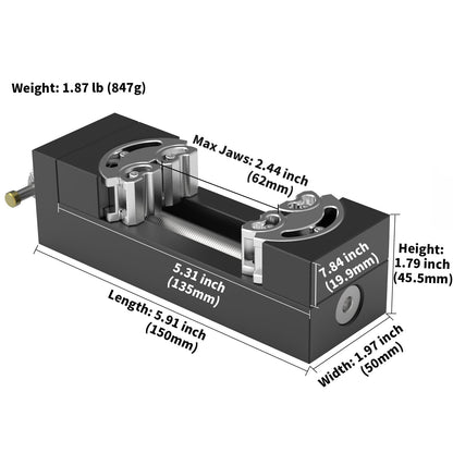 High-Precision Mini Vise Clamp For Universal Clamping of Wood, Plastic, and Metal