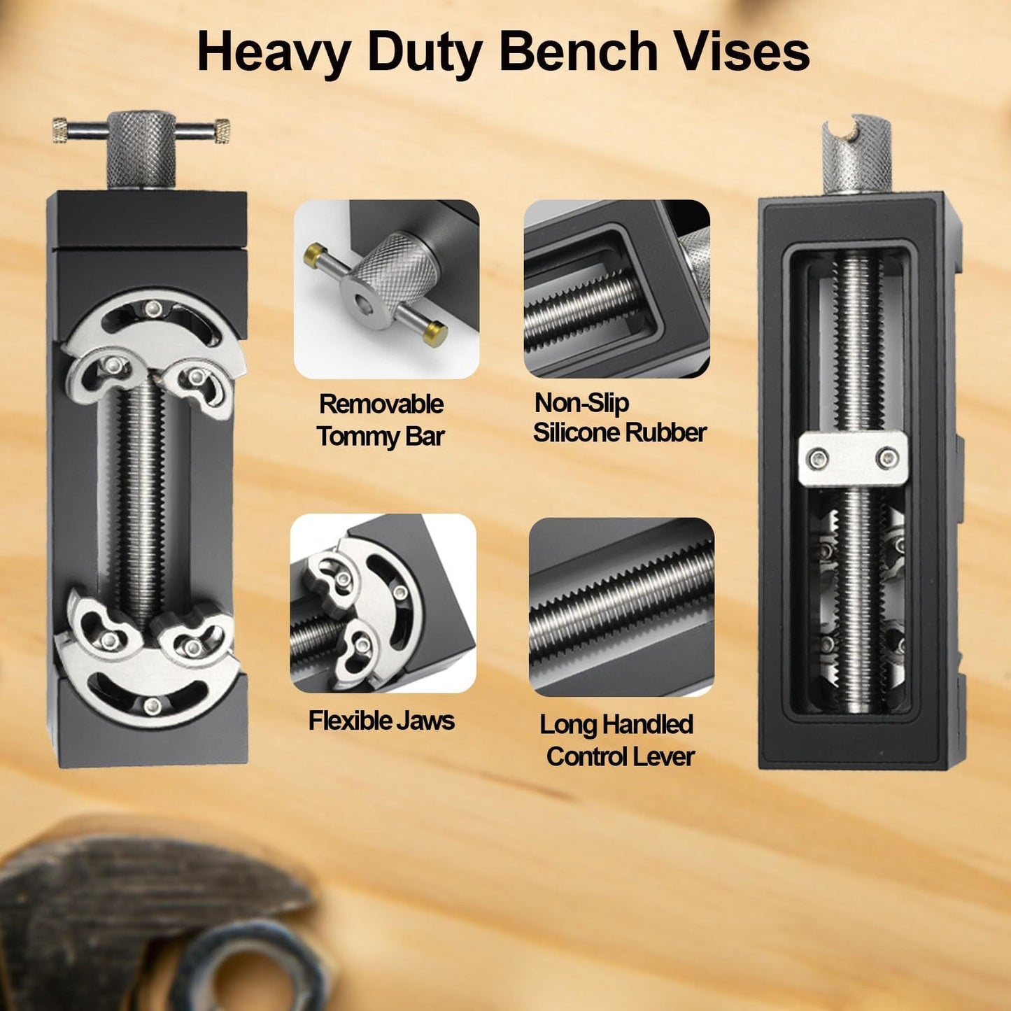 High-Precision Mini Vise Clamp For Universal Clamping of Wood, Plastic, and Metal