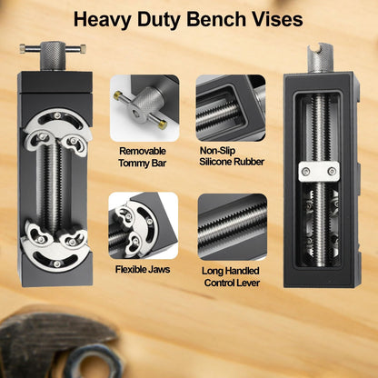 High-Precision Mini Vise Clamp For Universal Clamping of Wood, Plastic, and Metal