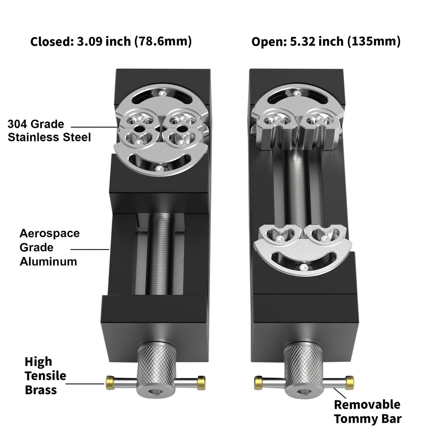 High-Precision Mini Vise Clamp For Universal Clamping of Wood, Plastic, and Metal