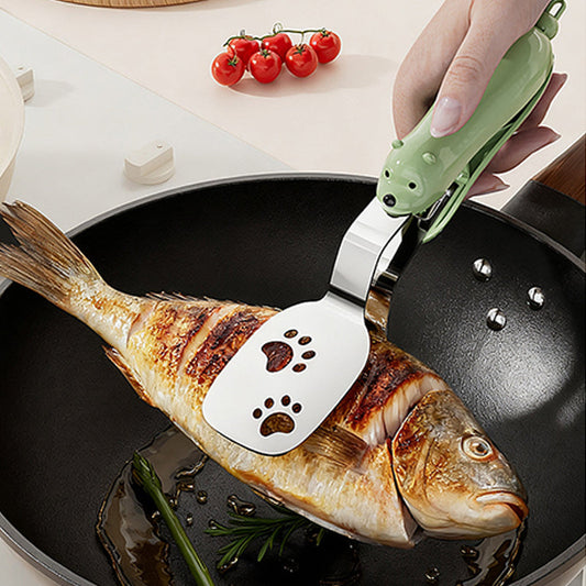 2-in-1 Non-Slip Durable Spatula Tongs